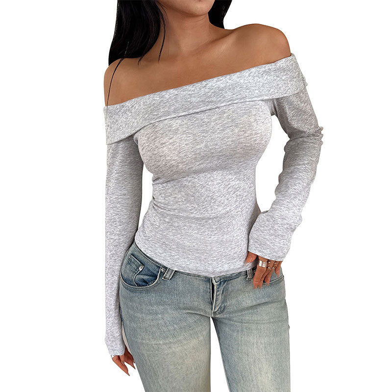 Slim Fit Spicy Girl One-Shoulder Top for Women - Korvel