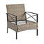 Conjunto de Muebles de Wicker para Exterior Premium con Mesa de Metal Negra