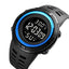 SKMEI 1681 Body Temperature Men's Watch Electronic 5Bar Waterproof Long Battery Life Alarm Clock LED Healthy Male Sport Watch - Korvel