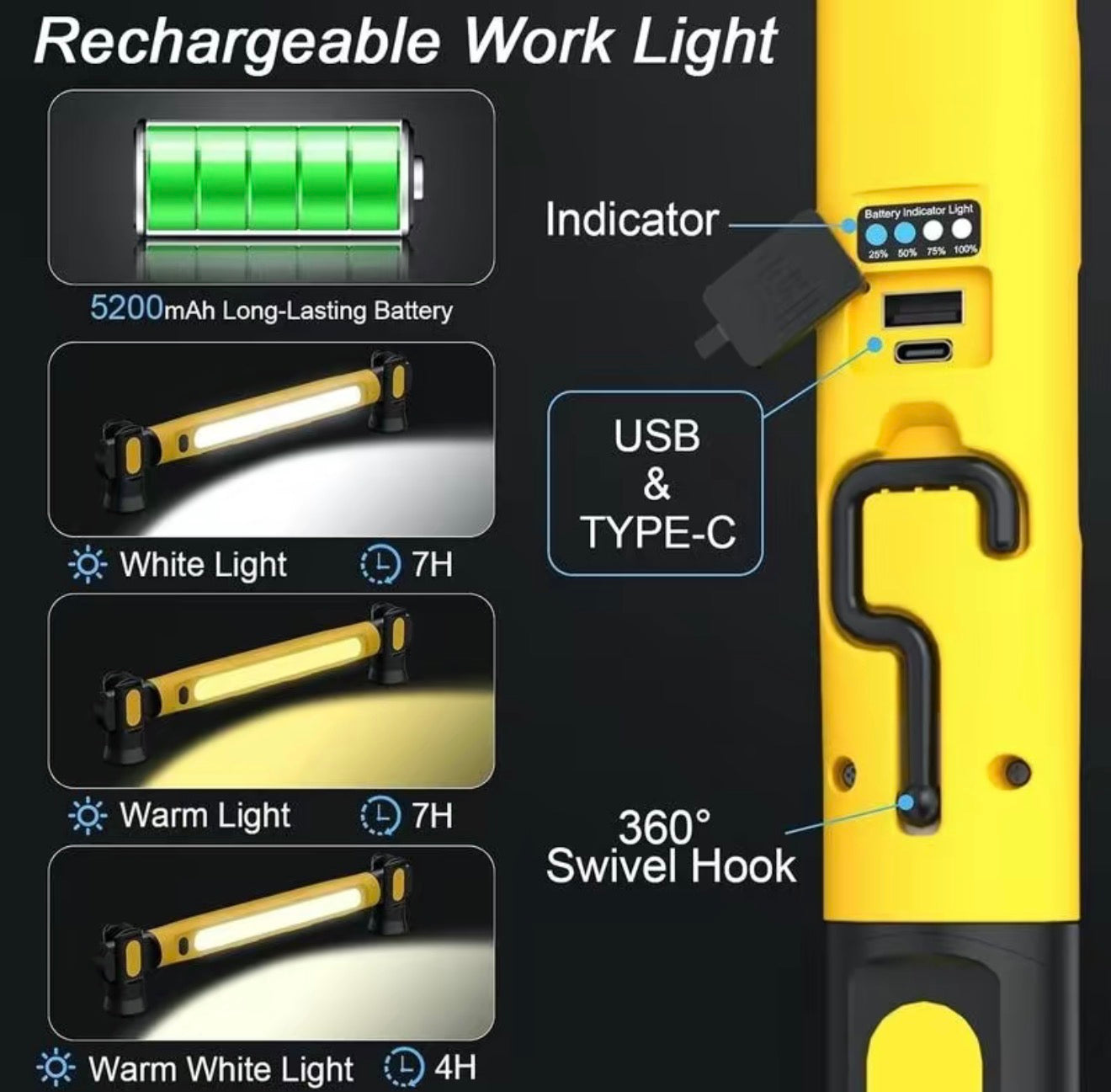 HoodFlex LED Light Bar - Premium Work Light