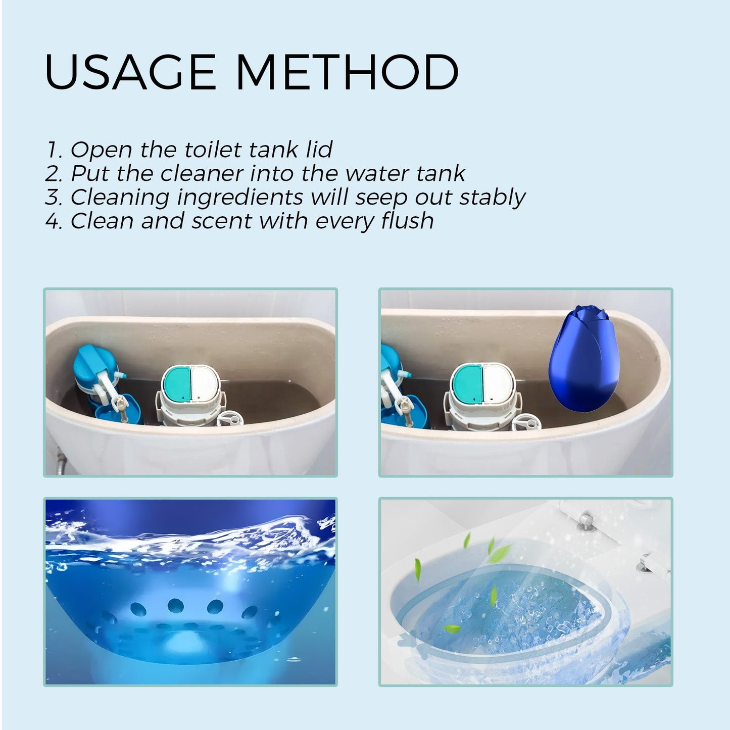 Toilet Cleaner, Household Bathroom Toilet Decontamination Descaling Fragrant Clean Toilet Deodorant Agent - Korvel