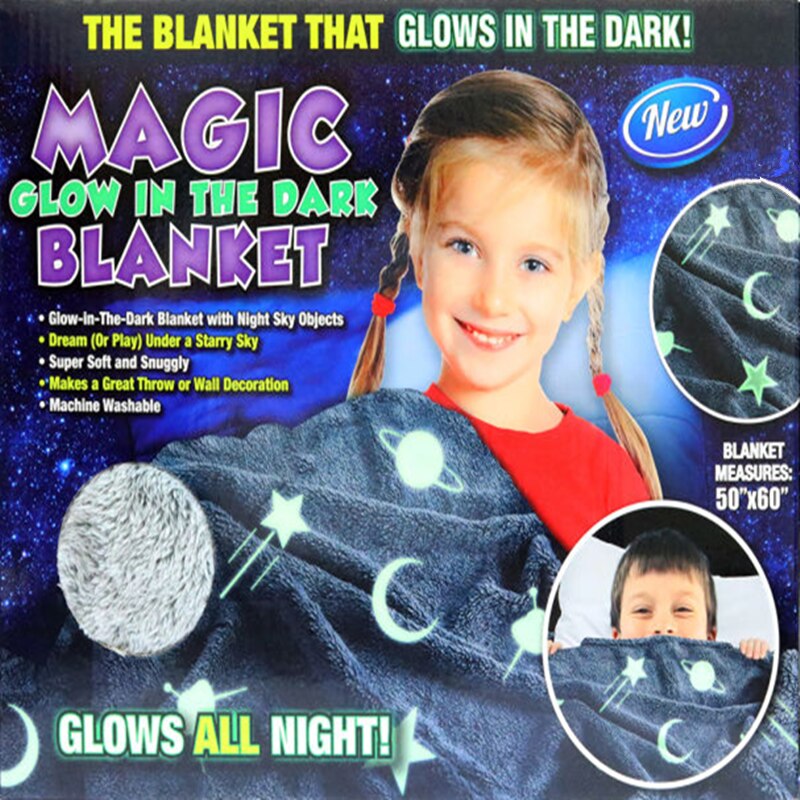 Manta Luminosa que Brilla en la Oscuridad para Niños