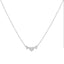 Collar con colgante de diamante en forma de corazón de 14K oro blanco con corte princesa