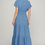 Vestido Maxi Elegante con Escote Cruzado y Bolsillos para Mujeres