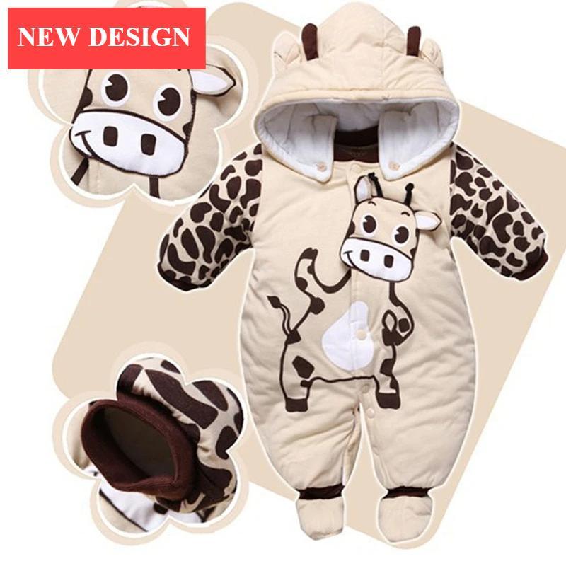 Cozy Cartoon Baby Rompers for Autumn & Winter