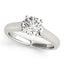 Anillo de Compromiso de Diamante Solitario con Diseño Catedral en Oro Blanco de 14k