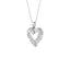 Collier Pendentif Cœur en Diamants Baguette en Argent Sterling
