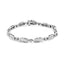 Bracelet en or blanc 14K avec diamants en barre et en maillons - 2,0 cttw