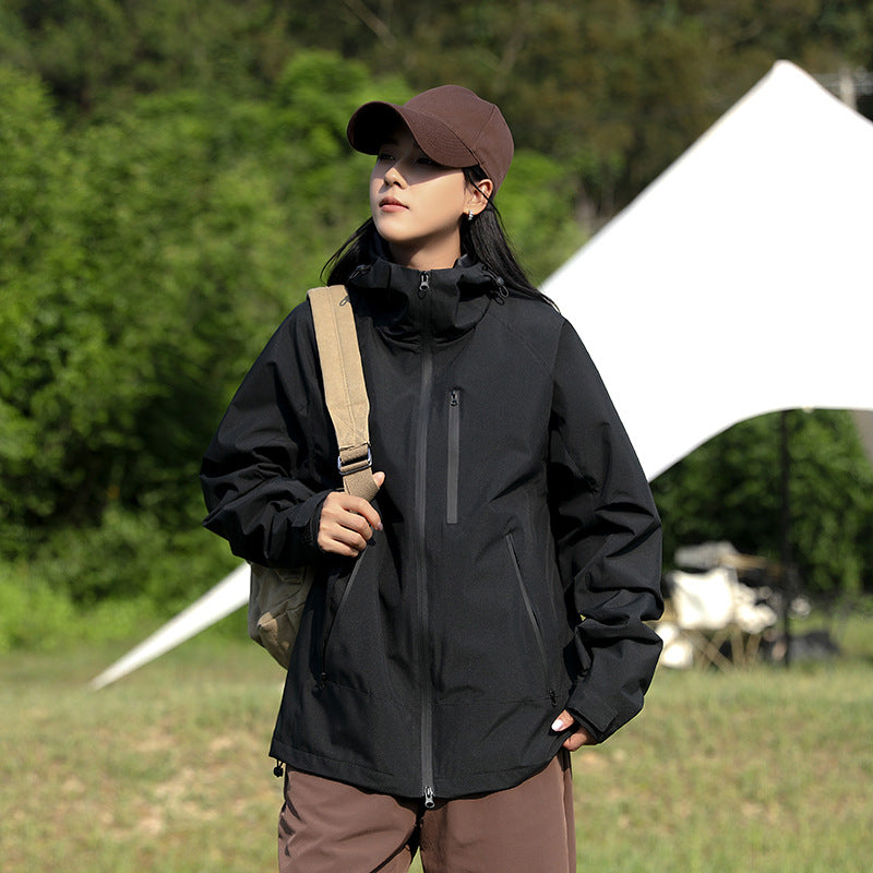 Hooded Long Sleeve Windproof Waterproof Travel Jacket
