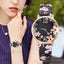 Montre à Quartz pour Femmes au Design Floral Élégant