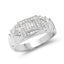 14K White Gold Plated 0.21 Carat Genuine Diamond Ring
