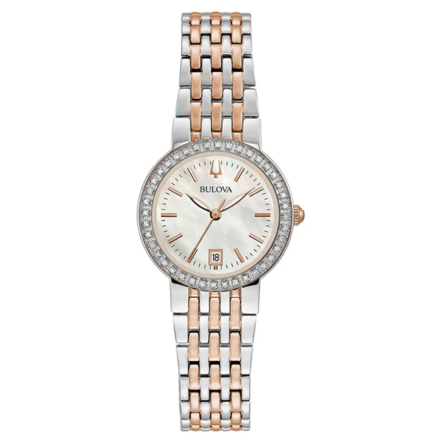 Reloj de Diamantes para Mujer Bulova - Diseño Elegante en Dos Tonos