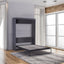 Full Size Gray Murphy Bed with Wardrobe and Drawers