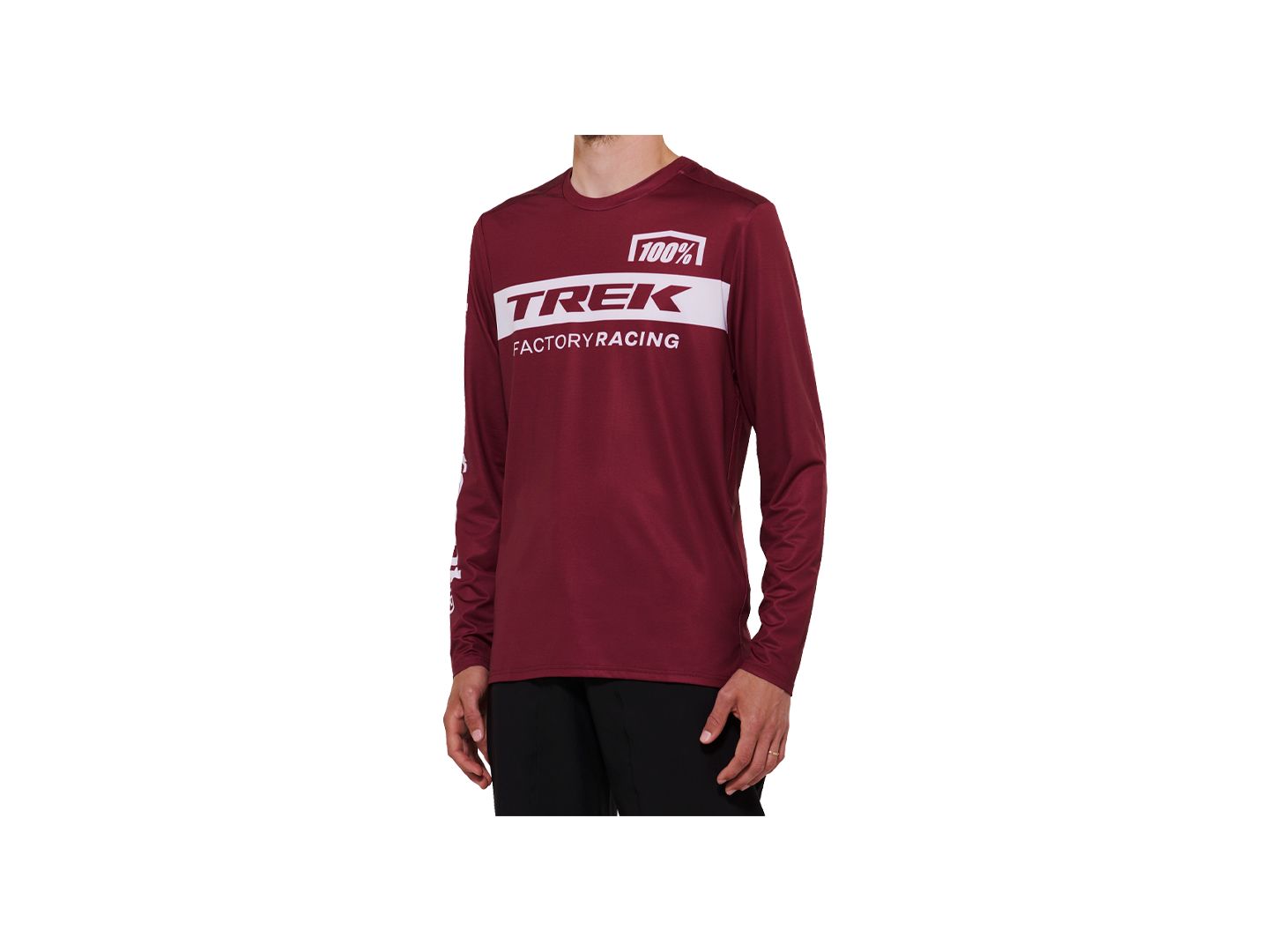 Maillot à manches longues Trek Factory Racing - Rouge foncé moyen