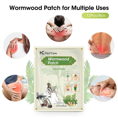 12pieces/Bag Foot Neck Knee Waist Massage Stickers Wormwood Natural Plant Self-heating Relief Joint Ache Pain Cinnamon Ginger - Korvel