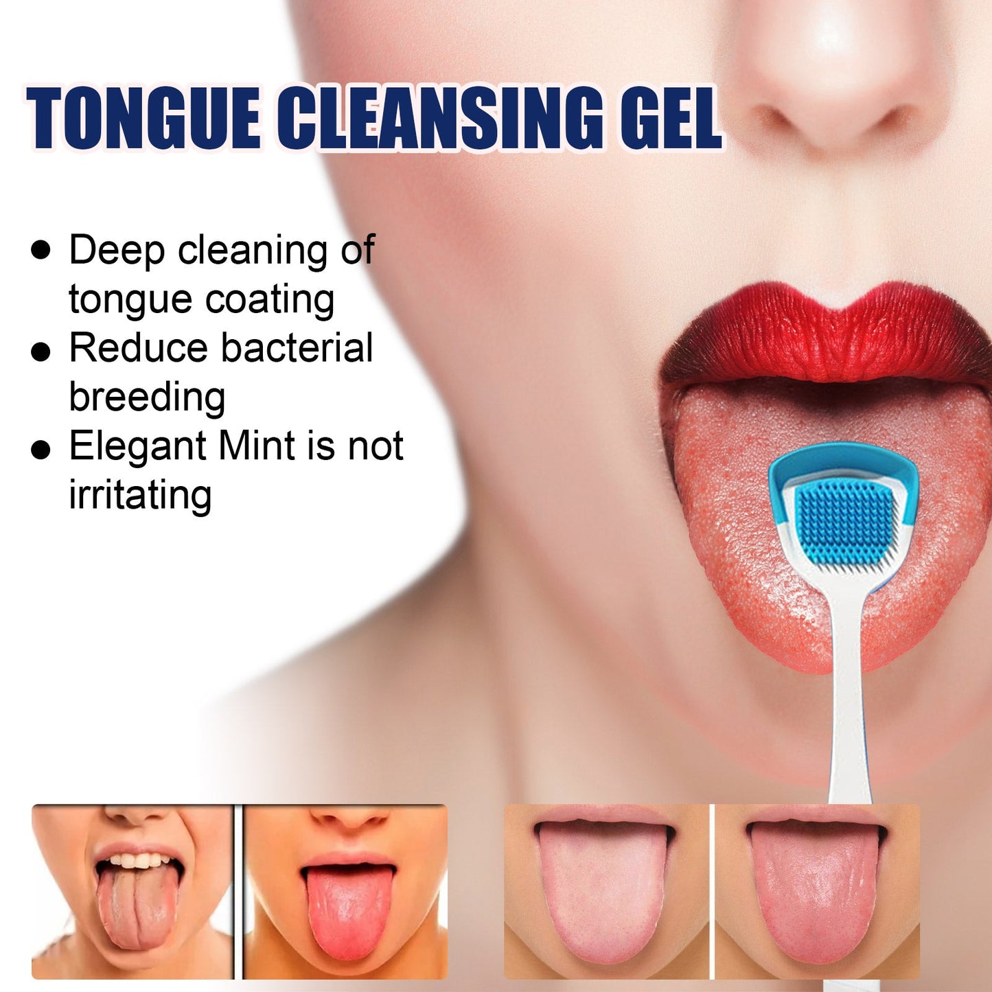 Premium Tongue Coating Cleansing Gel with Brush