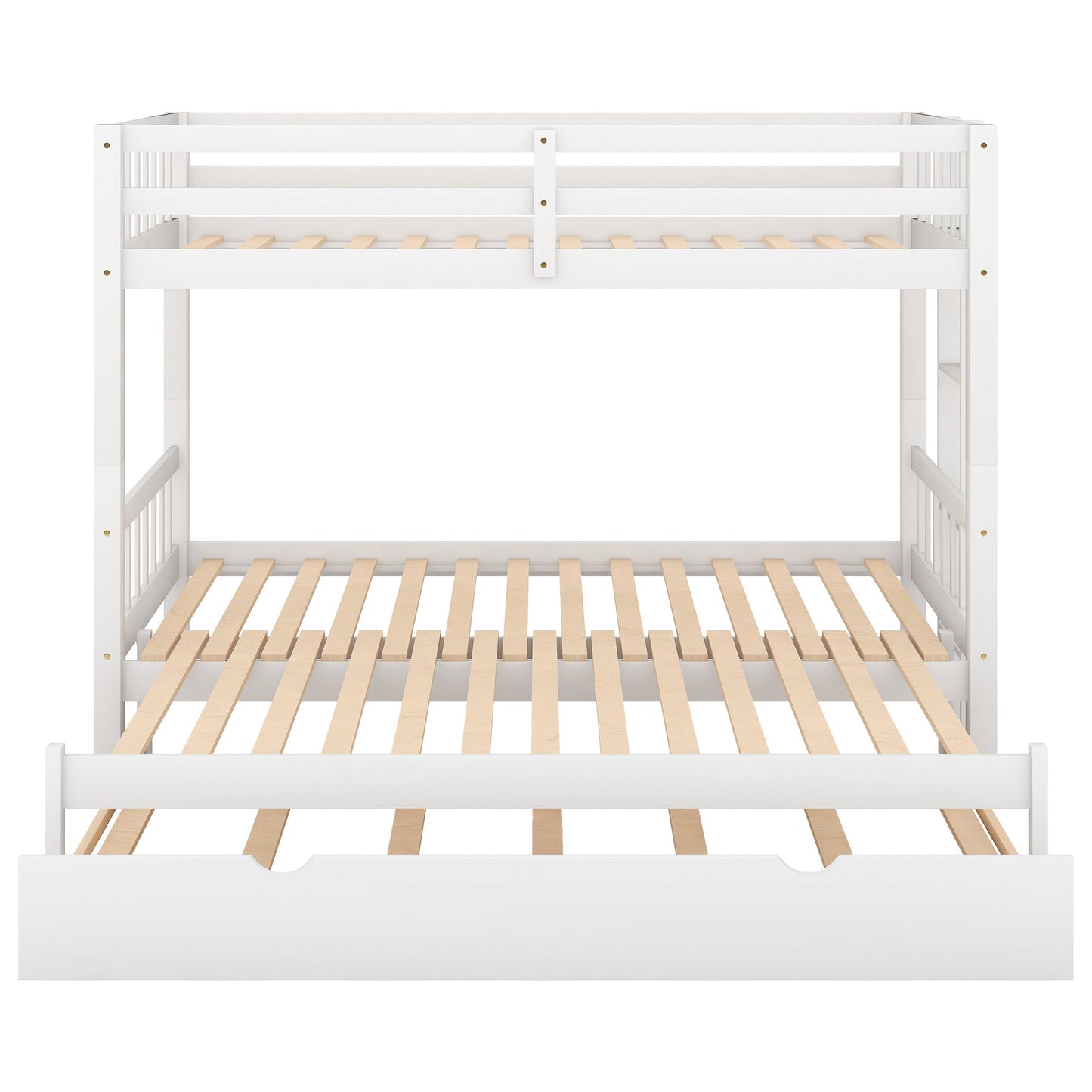 Cama litera con cama nido - Blanca