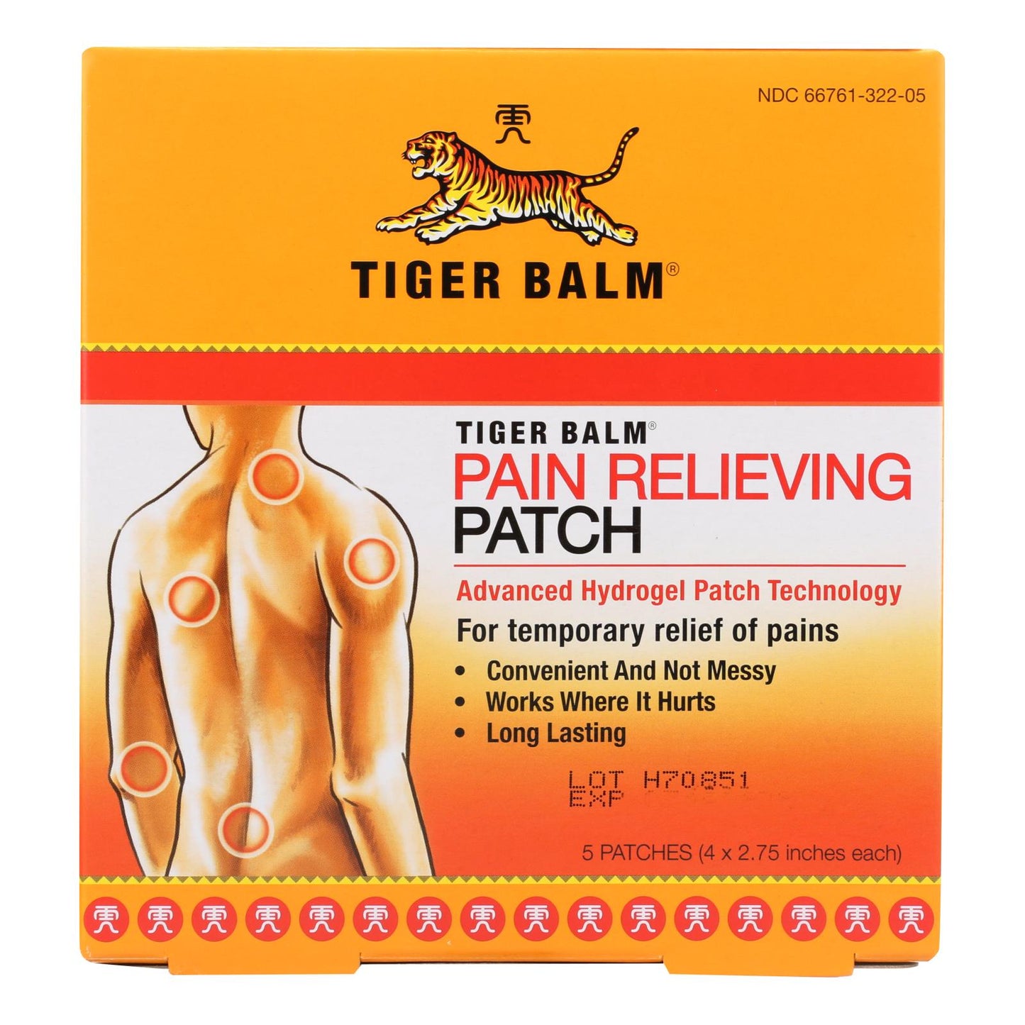Tiger Balm Pain Relieving Patch - 5 Patches