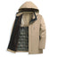 Men's Fleece-Lined Thickened Cotton-Padded Coat