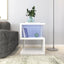 3-layer S-shaped coffee table, high gloss side table with open storage rack and USB power supply, white LED coffee table - Korvel