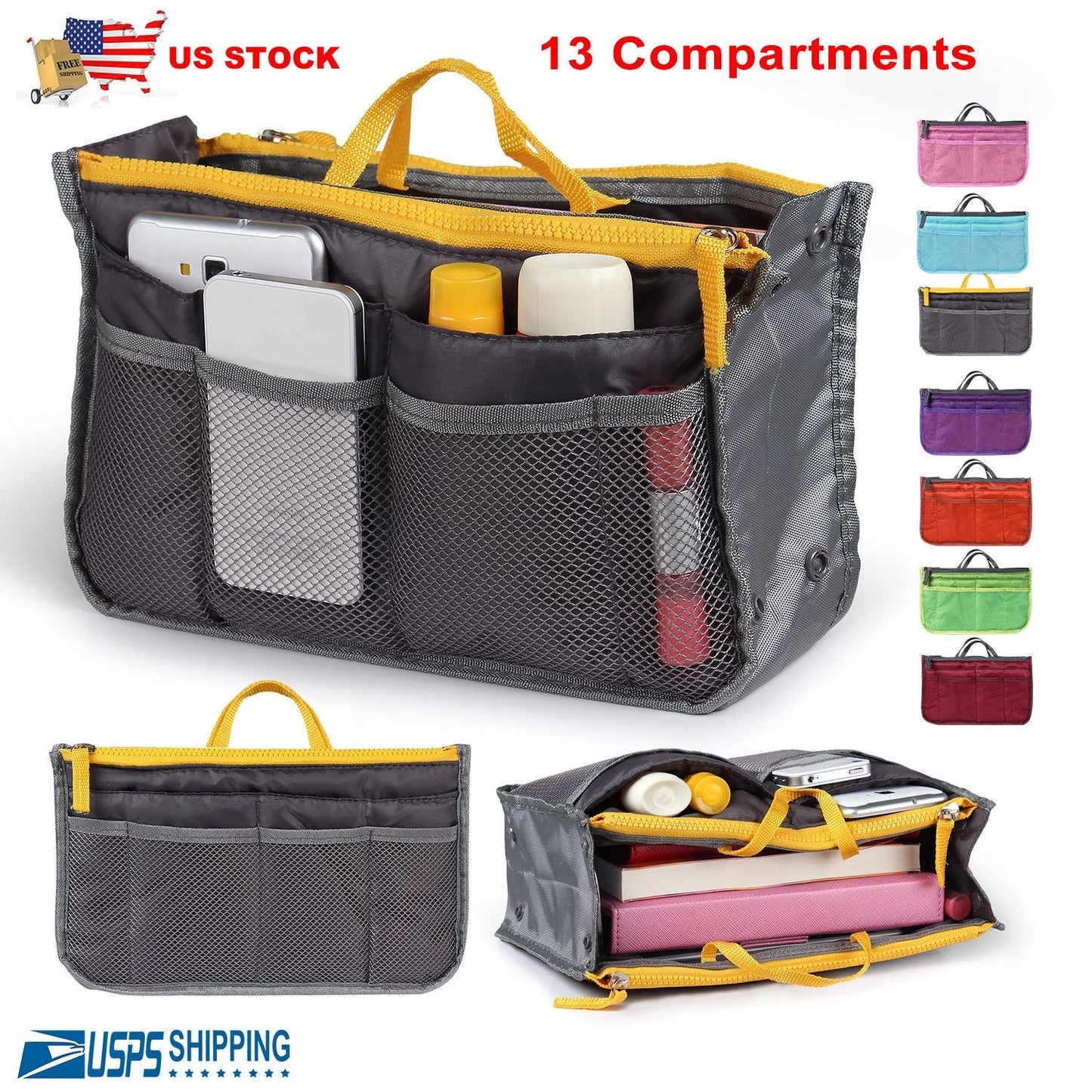Premium Travel Handbag Organizer Insert for Women