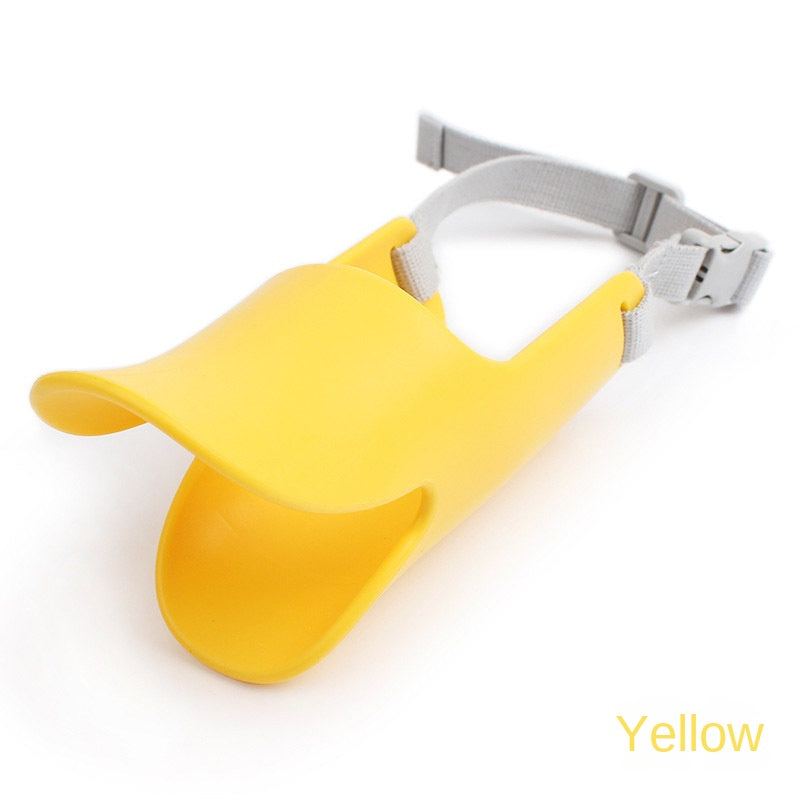 Dog Muzzle Anti-Bite and Anti-Bark Silicone Duckbill Muzzle Comfortable and Breathable Adjustable Strap Pet Mask - Korvel