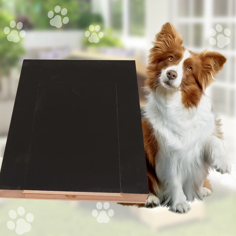 Grattoir à griffes et planche de toilettage rétractable en bois pour animaux de compagnie
