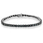 Bracelet de tennis en argent sterling .925 plaqué rhodium noir avec diamants - 7"