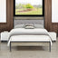 Premium Grey Full Size Bed Frame with Charging Station