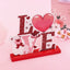 Valentine's Day Wooden Love Ornaments - DIY Desktop Decor