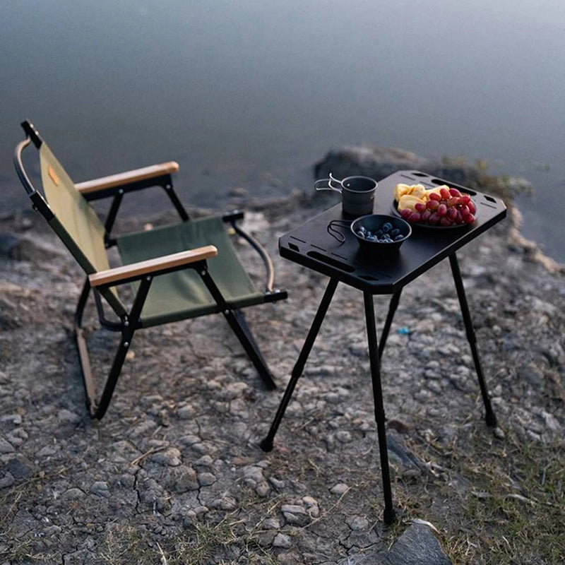 Adjustable Height Folding Picnic Table - Premium Aluminium Alloy