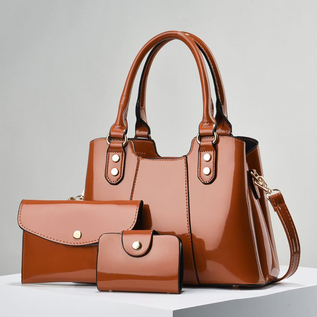 Elegant Three-Piece Mother-and-Child Crossbody Bag Set