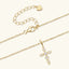 925 Sterling Silver Moissanite Cross Pendant Necklace - Korvel