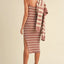 Ensemble de Cardigan Court Rayé et Robe Bodycon