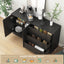 Modern kitchen buffet lockers with storage space, drawers and doors, and a large coffee bar with adjustable kitchen shelves - Korvel