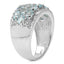 Anillo de Plata Esterlina con Topacio Azul y Topacio Blanco de 3.24 Quilates