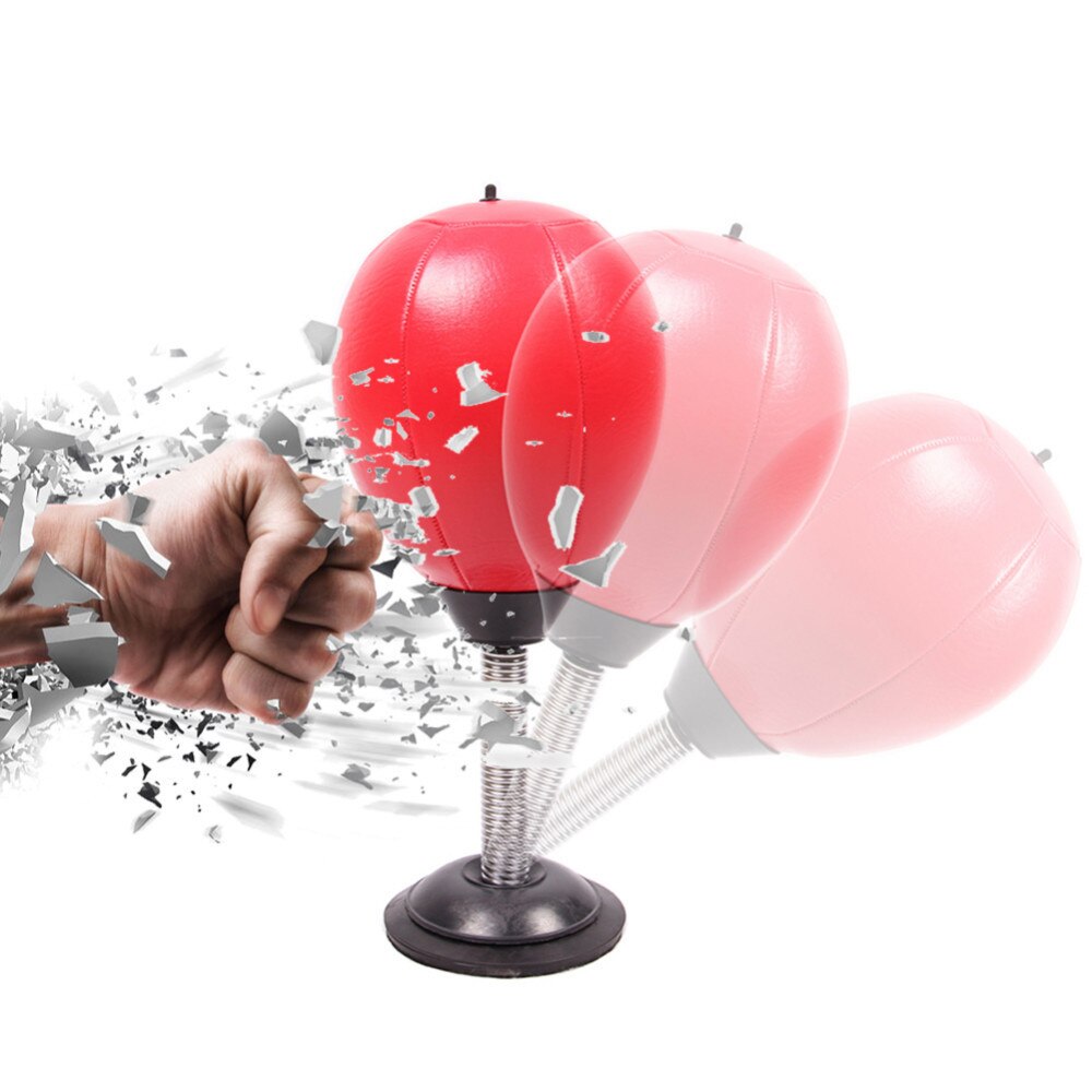 Desktop Punching Ball Suction Freestanding Reflex Speed Ball Boxing Bag Punching Pedestal Ball With Free Inflator Random color - Korvel