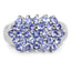 2.03 Carat Genuine Tanzanite Sterling Silver Engagement Ring