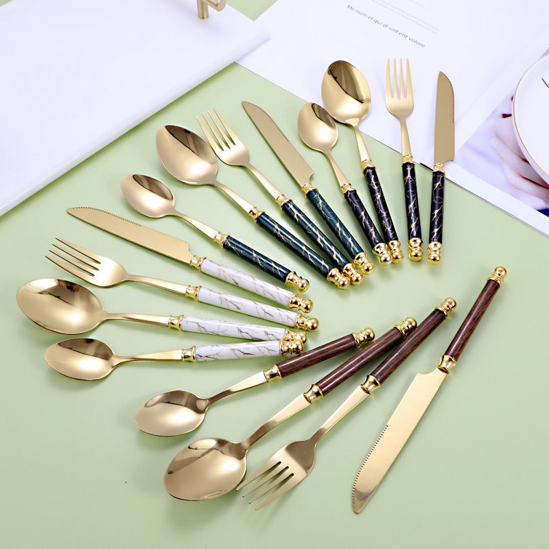 Elegant 24-Piece Stainless Steel Flatware Set