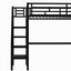 Metal Loft Bed Frame with Desk  No Box Spring Needed Twin Black - Korvel