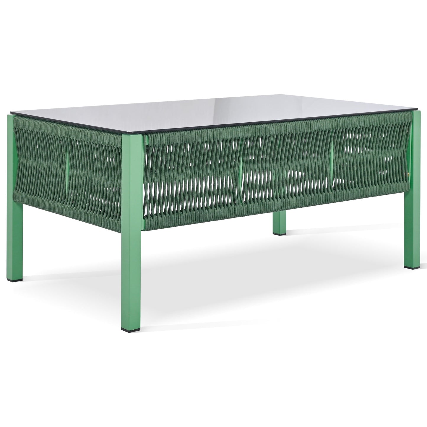 Ensemble de meubles d'extérieur premium avec table en verre trempé