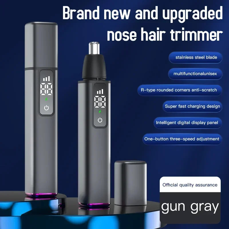 Portable LED Display Nose Hair Trimmer with USB Charging