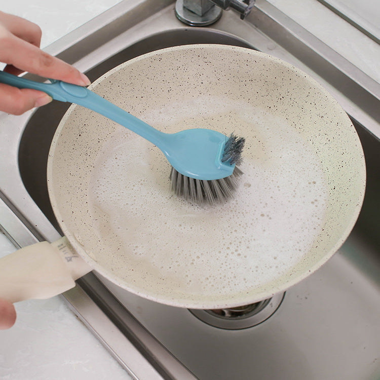 Kitchen Cleaning Skillet Brush Household Washing Pot Dishwashing Brush Kitchen Stove Decontamination Cleaning Brush - Korvel
