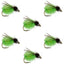 LaFontaine Caddis Pupa Brillante Verde Profundo con Brillo - 6 Moscas Tamaño de Gancho 14