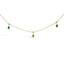 10K Yellow Gold Emerald and Diamond Station Necklace - 18"