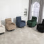 Silla mecedora giratoria tapizada JiaDa en beige