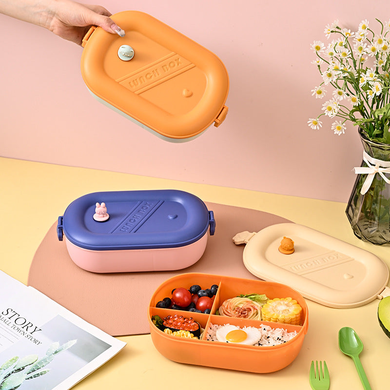 Microwaveable sealed lunch box food grade compartment portable lunch box - Korvel