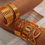 Fashion metal titanium steel bracelet with female geometric design and diamond studded spring buckle bracelet - Korvel