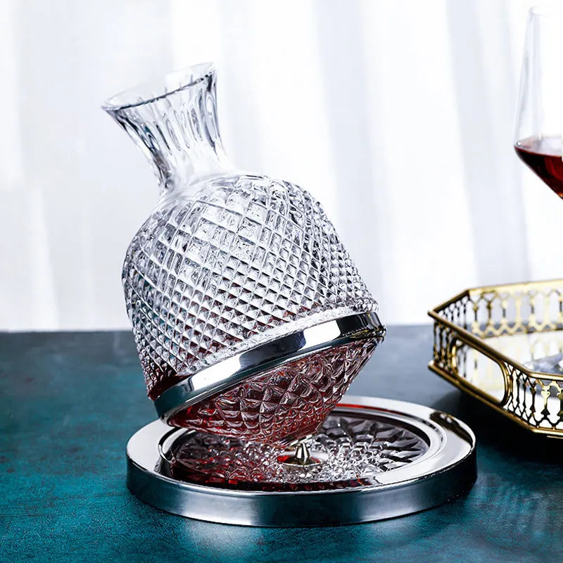 Decantador de Vino de Cristal Rotatorio 360° - 1500ML