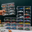 1:64 Acrylic Car Display Box – 8-grid, dustproof, stackable, transparent. Fits Hot Wheels. - Korvel